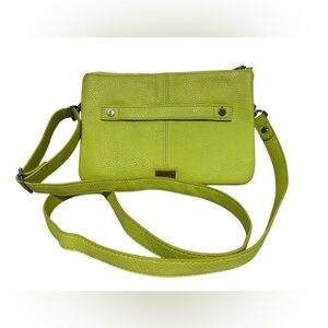 THIRTY-ONE Jewell Street Style Purse Lime Green Citrus Pebble Crossbody Clutch